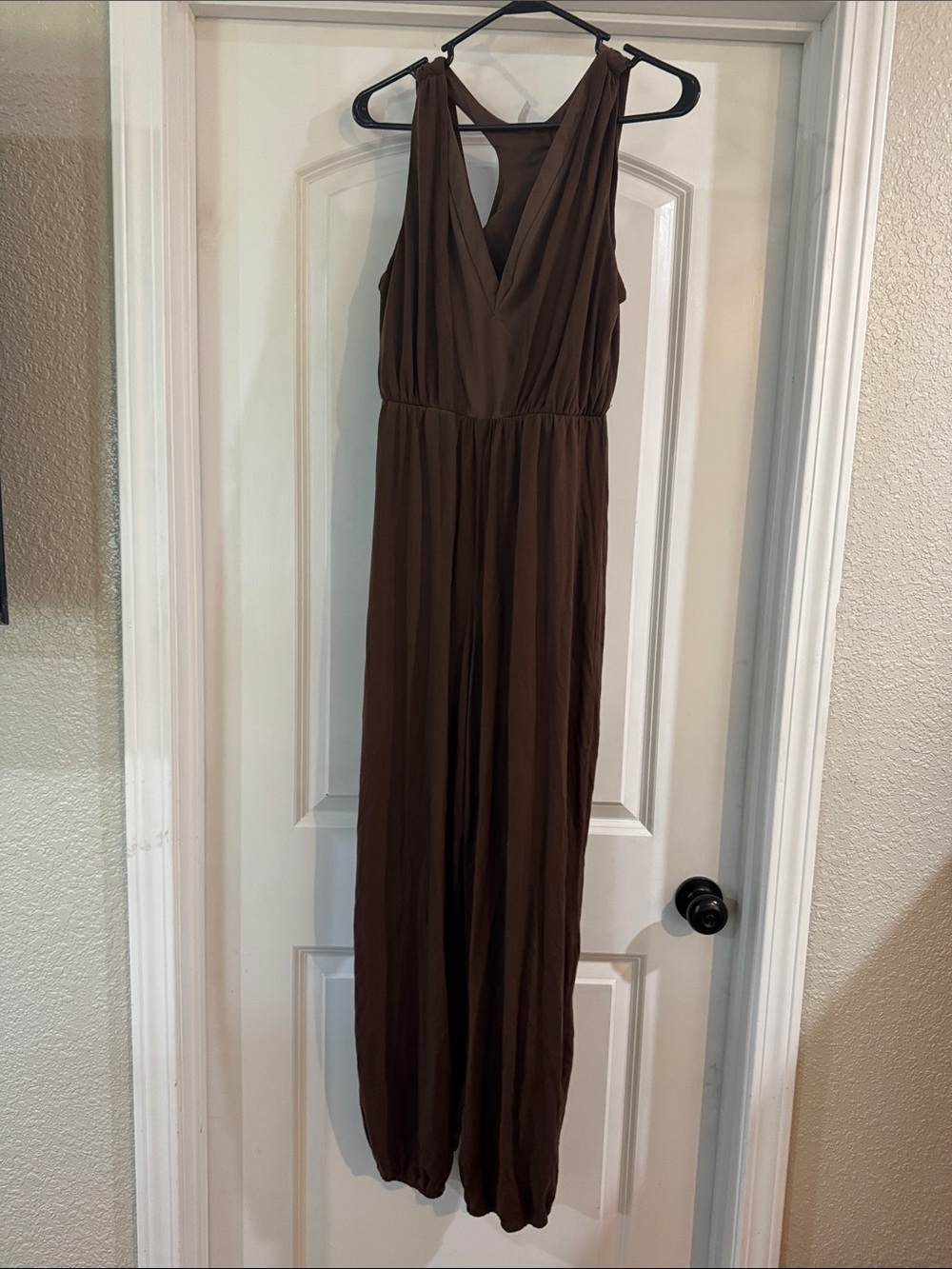 FP Movement by Free People Brown Sleeveless V-Neck Jumpsuit
